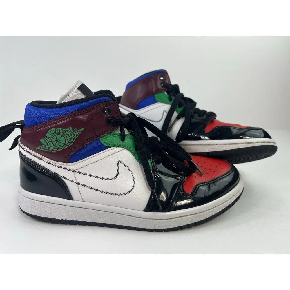 Nike Air Jordan 1 Mid SE Women's Size 7 Black White University Red DB5454-001